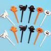 Halloween & Christmas Cartoon Fruit/Bento Forks - Cute Mini Picks for Kids, Creative Plastic Cake Forks
