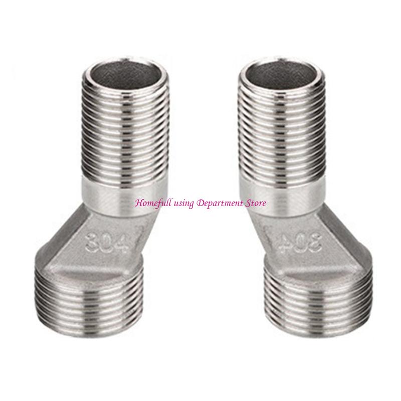  Pack of 2 Steel Connection Adapters Steel Eccentric Connection Pieces Wall Faucet Connectors Simple Installation