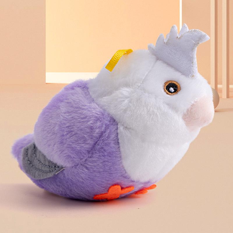 Touch-Activated Sound-Making Cat Toy: Plush Bird for Self-Entertainment and Teeth Grinding