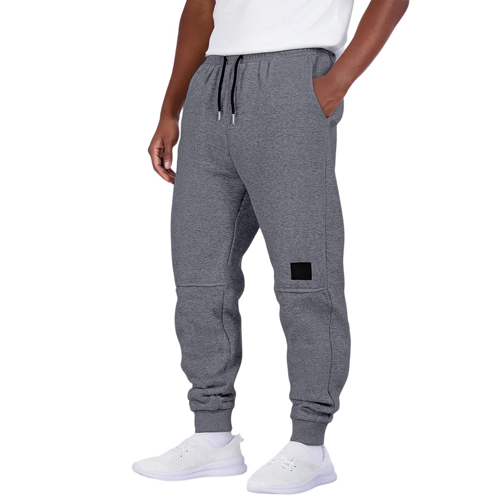 

Мужские спортивные брюки, брюки для бега, рабочие брюки с карманами для улицы, повседневные брюки S