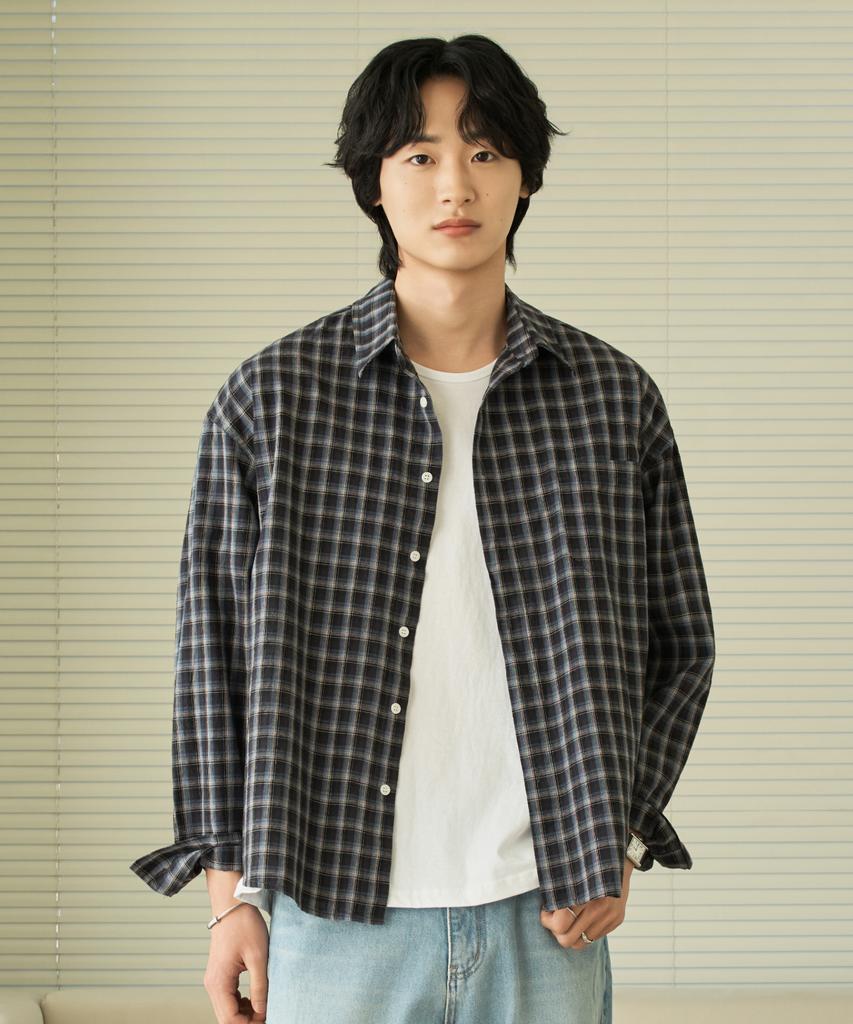 HYOJI 26 Ss Semi-Crop Lightweight Check Shirt (5 Colors)