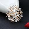 Fashion Hollowing Snowflake Small Pearl Hundred Match Brooch Corsage Flower Corsage Buckle Accessories Long-Lasting Color Exquisite Brooch BFF Gift