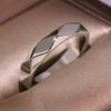 Silver Wedding Ring 316L Steel S.19