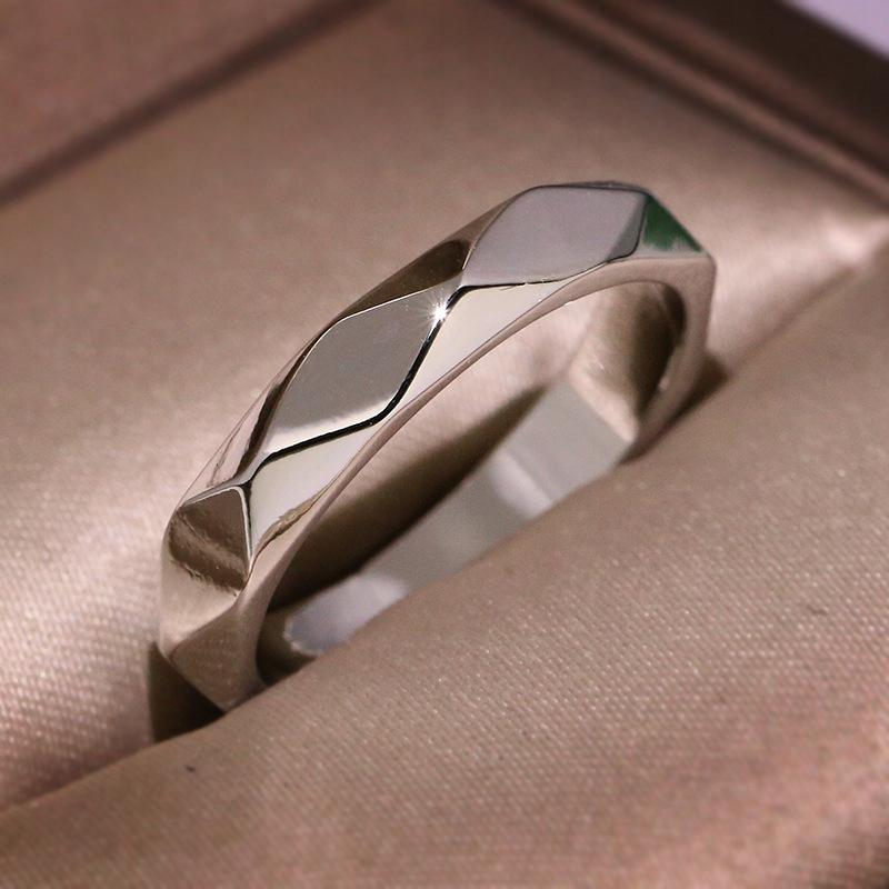 Silver Wedding Ring 316L Steel S.19