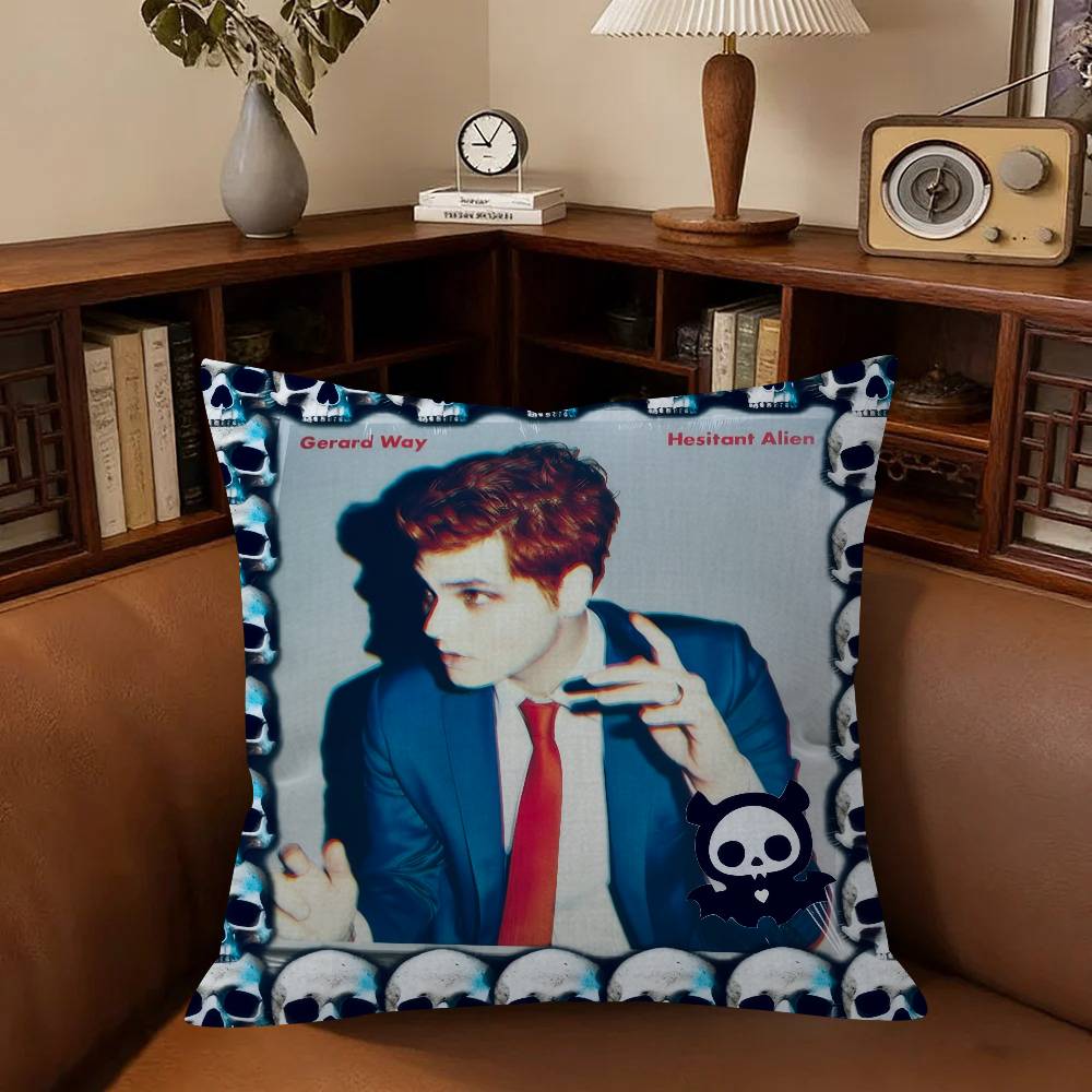 Singer GGerard Way   Cushion Cover Pillowcase Upholstery Sofa Throw Pillow Home Decor Pillowcas