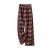 Women's Winter Plaid Wool High-Waisted Straight-Leg Cashmere Pants - Slimming, Loose, and Stylish