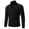 Men’s Plus Size Fleece Lined Half Zip Mock Neck Knit Sweater