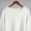 Women'S O-Neck Oversized Sweater Autumn Winter Thick Warm Loose Simple Solid Color Knitted Pullover Casual Jumper Top