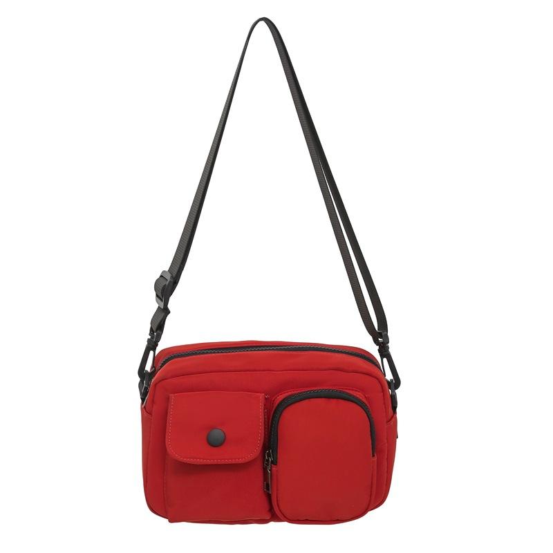 

Сумка-ветер, новая маленькая квадратная сумка, сумка-мессенджер унисекс, модная и легкая плечевая сумка из нейлоновой ткани. красный