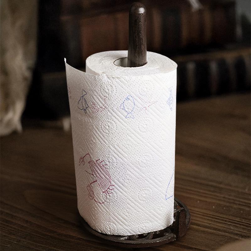 Nordic Cast Iron Paper Towel Holder for Restaurant and Kitchen Decor