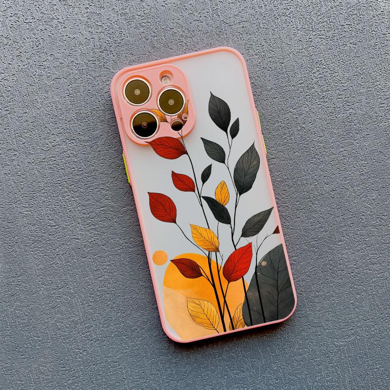 

Винтажный чехол с цветами и листьями для iPhone 16 15 14 Pro Max Plus 13 12 11 Mini Pro Max X XR XS 8 7 Plus SE2 Ударопрочные корпуса iphone 13ProMax