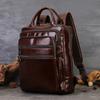 Leather Backpack Men's Business Computer Bag, Casual and Versatile Travel Schoolbag