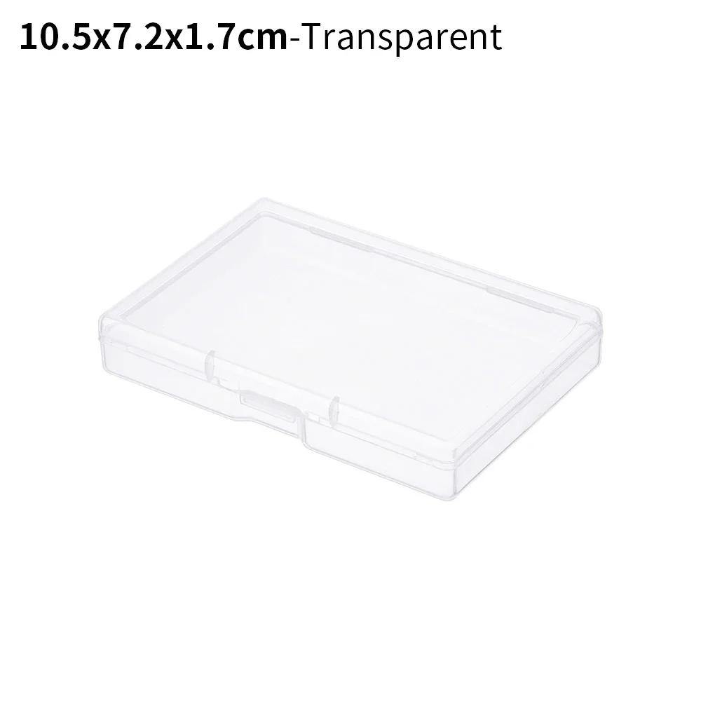 Square Round Plastic Transparent Storage Box Small Items Sundries Organizer Case Jewelry Beads Container Box Tools Accessories