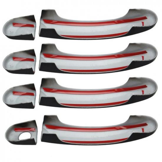 Outside Door Handle Caps Lid Covers Gloss Black for VW Transporter T5 T6 2003-09