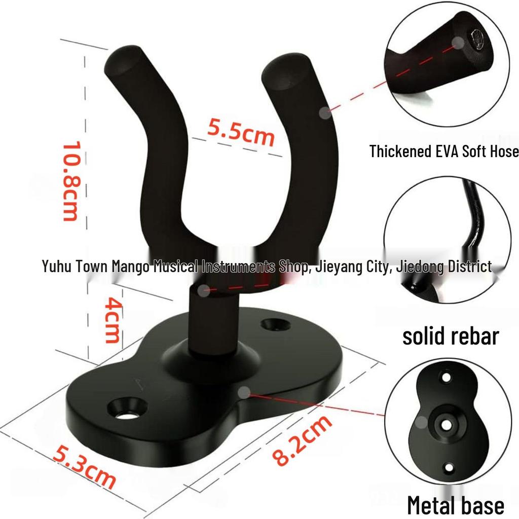 Universal Wall Mount Hanger for Guitar, Ukulele, Violin, Erhu, Pipa, and Bass