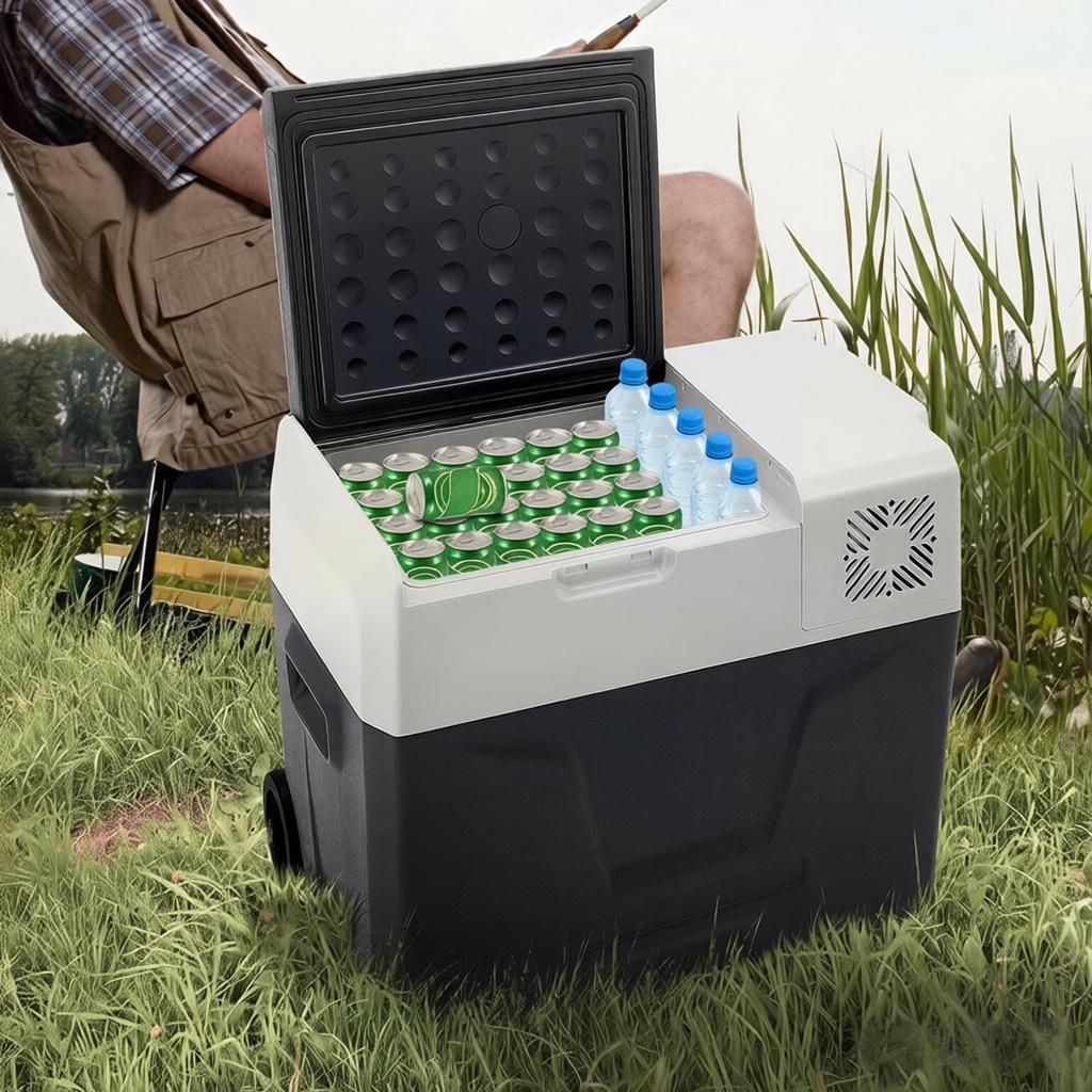 Compressor Refrigeration Box 50L Small Refrigerator Bicycle Camping Portable Refrigerator