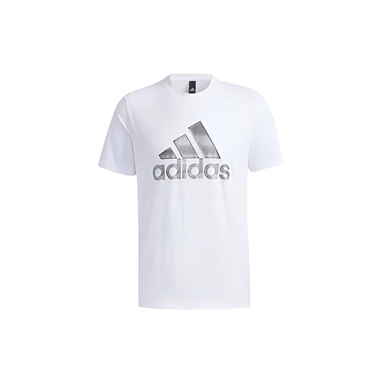 

Adidas Logo Print Спортивная футболка с круглым вырезом Мужские топы Белые GP0973 XXL