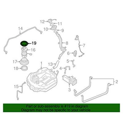 Tuerca de Unión de la Bomba del Tanque de Combustible para Mazda BN8F-42-167 Reemplazo Adecuado para Mazda 3 2 6 Para RX 8 2003 2014 ABS Pieza Blanca