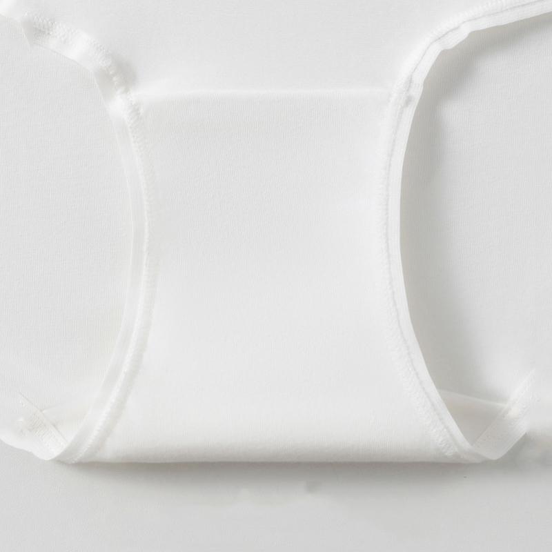5Pcs/Set Cotton Women Panties Sexy Underwear White Girls Briefs Solid Soft Panty Breathable Underpants Mid Waist Female Lingerie