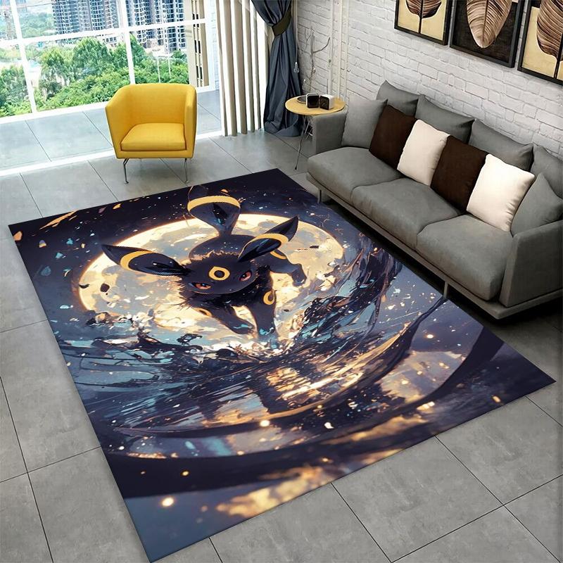 Cute Pokemon Pikachu Cartoon Carpet Rug for Playroom Bedroom Living Room Sofa Home Decor,kid Game Area Rug Non-slip Floor Mat