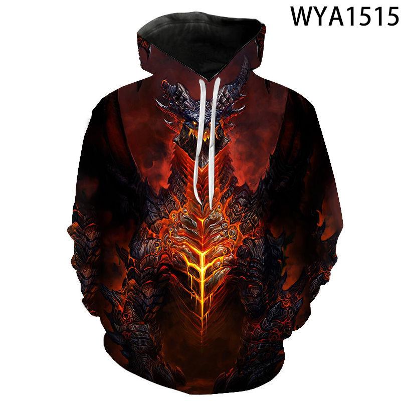 Sweat-shirt à manches longues pour homme et femme, Streetwear, décontracté, à la mode, imprimé en 3D, Warcraft, printemps-automne