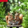 Classic Bohemian Style Squirrel Garden Logo, Animal Themed Outdoor Decoration, Suitable for Gardens, Lawns, Parks, Cemeteries