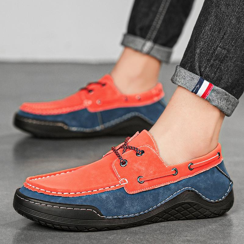 Fashion New Leather Mens Causal Shoes Luxury Brand Loafers Designer High Quality Business Shoes Soft Comfort Walking Sneakers Mocassins