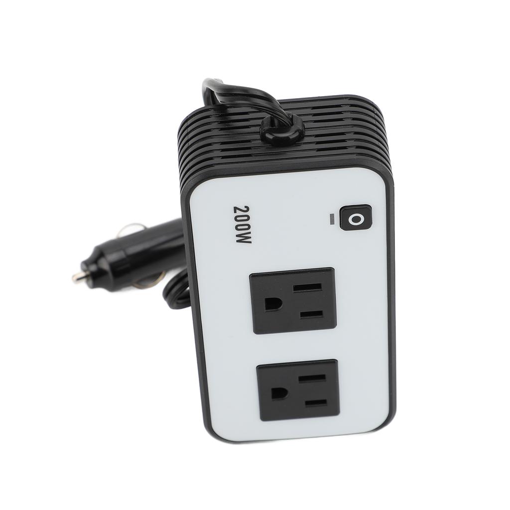 200W Car Power Converter DC 12V to 110V AC Converter Car Charger Adapter Plug Adapter for Road Trip
