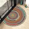 Entrance Door Carpet Semi-circular Bedroom Carpet Soft and Non Slip Bathroom Mat Door Mat