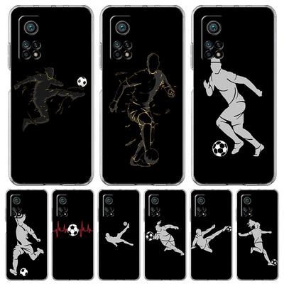 Fußball-Spieler Fußball Kunst Telefon Fall Für Xiaomi Mi 12T 10 12 Lite 11 Ultra 11X 11T Pro Poco x4 X3 NFC F3 M3 M4 5G Klar Abdeckung