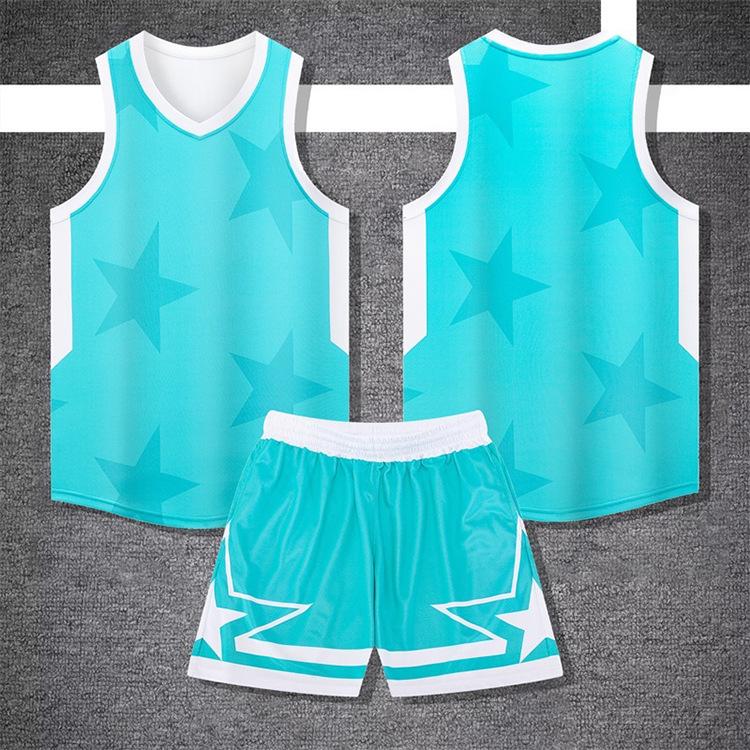 

American Basketball Jersey Set Men S Game Jersey Children S Primary School Training Jersey Jersey Printing Number Summer Women 6XL море синього кольору