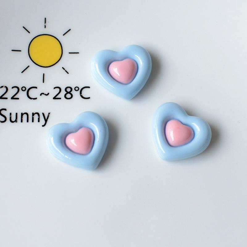 Love Star Double-Layer DIY Resin Accessories: Handmade Cream Style Hairpin & Mobile Case Decor