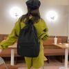 Solid Color Preppy Style Backpack Large Capacity Teenagers Shoulder Bag  Outdoor