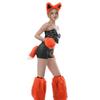 Halloween Kostümparty Zubehör Set mit Tierkopfbedeckung Schwanz Handgelenkmanschetten und Beinwärmern für Bühnen-Foto-Nutzung