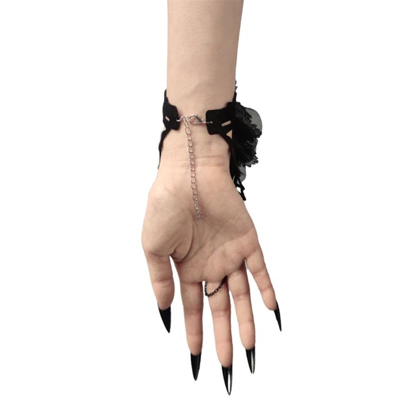 Vampire Wristband Hand Chain Victorian Accessories for Halloween Vampire Cosplay