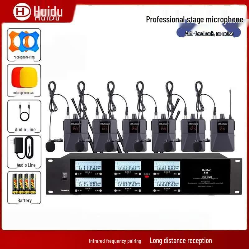 HuiDu UHF Wireless Conference Microphone System (CN version)