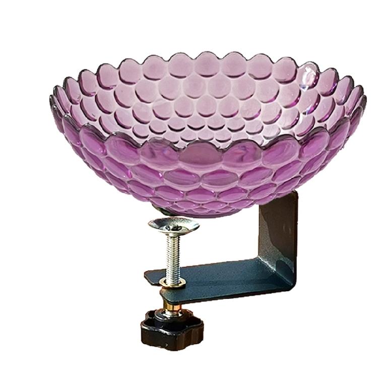Small Bird Bath Weather Resistant Miniature Bird Bath for Garden Wildlife Plastomer Metal Frame for Backyard