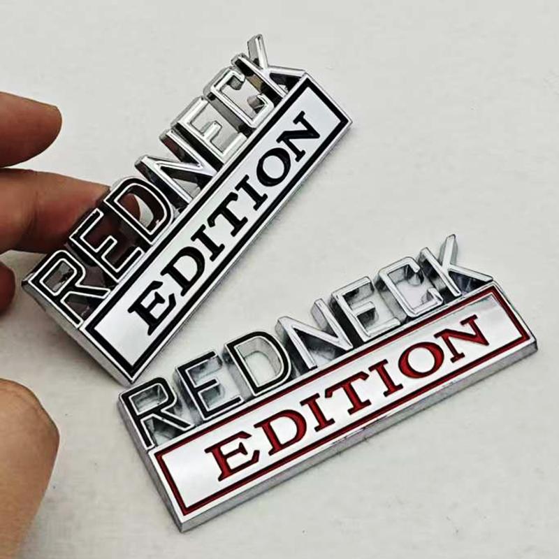 REDNECK Edition 3D Emblem Sticker Badge Fender Funny Decals Car Truck Replacement Door Decoration for Universal Car SUV
