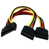 Drive Cables & Adapters 15 Pin Sata Male Plug To 2 Female Power Hdd Splitter Connector Cable
