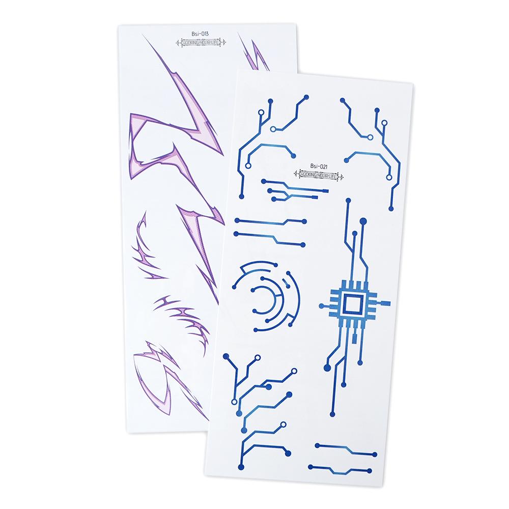 Glow Lightning Veins Kpop Girl Group Waterproof Temporary Tattoo Stickers