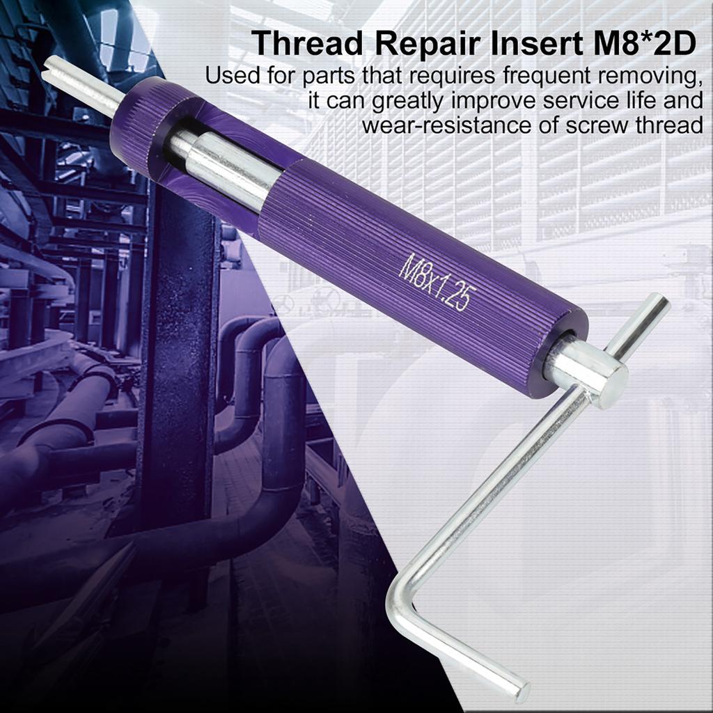 50pcs Stainless Steel Coiled Wire Helical Screw Thread Inserts M8 x 2D