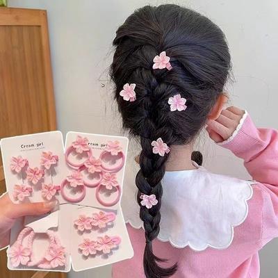Set di mollette per capelli da bambina, accessori per fascia da neonata, carine mollette per capelli da bambina, fermagli per capelli rosa floreali, accessori per capelli