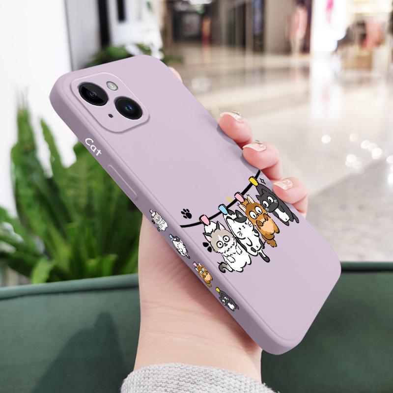 

Air Cat Phone Case For iPhone 17 17 Air 16 16e 15 14 13 12 11 Plus Pro Max Mini Silicone Cover iPhone 17