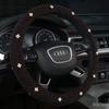 Golden Bead Wooden Bead Series Handwoven Non-slip Steering Wheel Cover