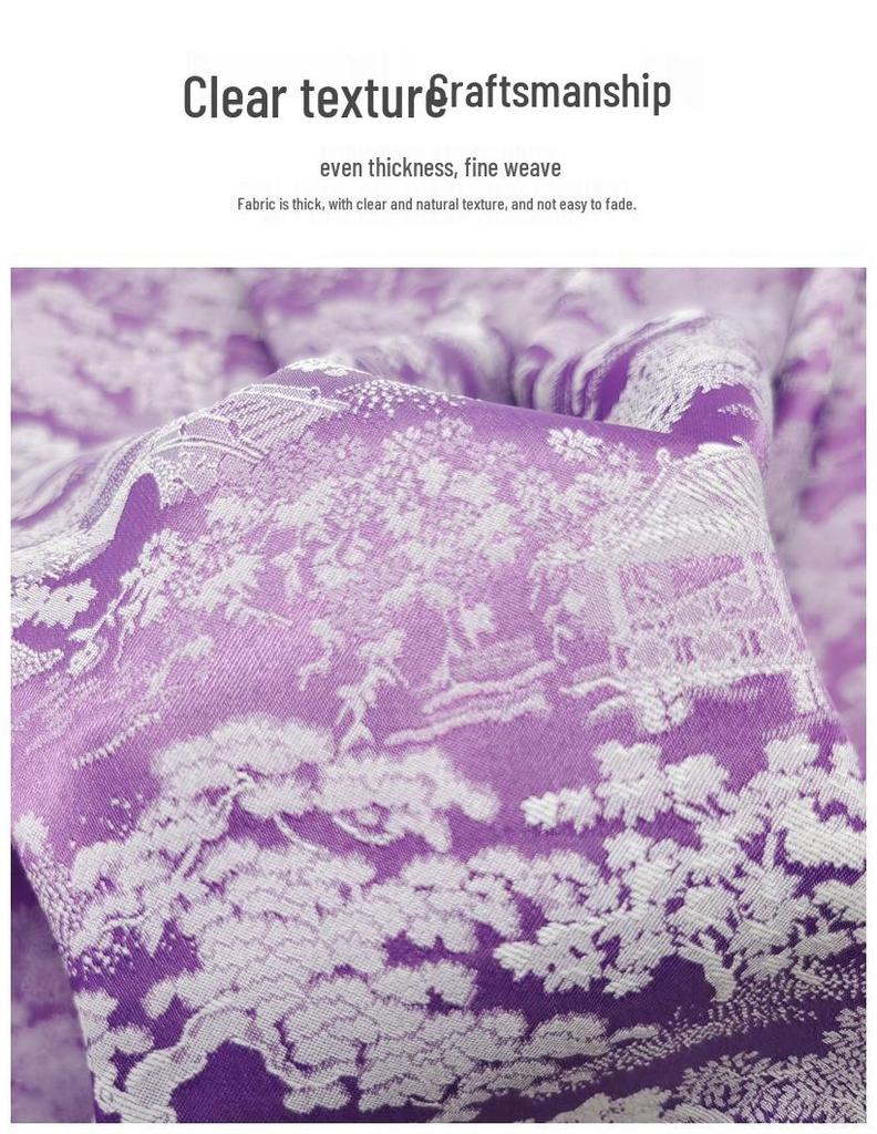 Țesătură Nouă Cheongsam Satin Brocart Chinezesc Peisaj