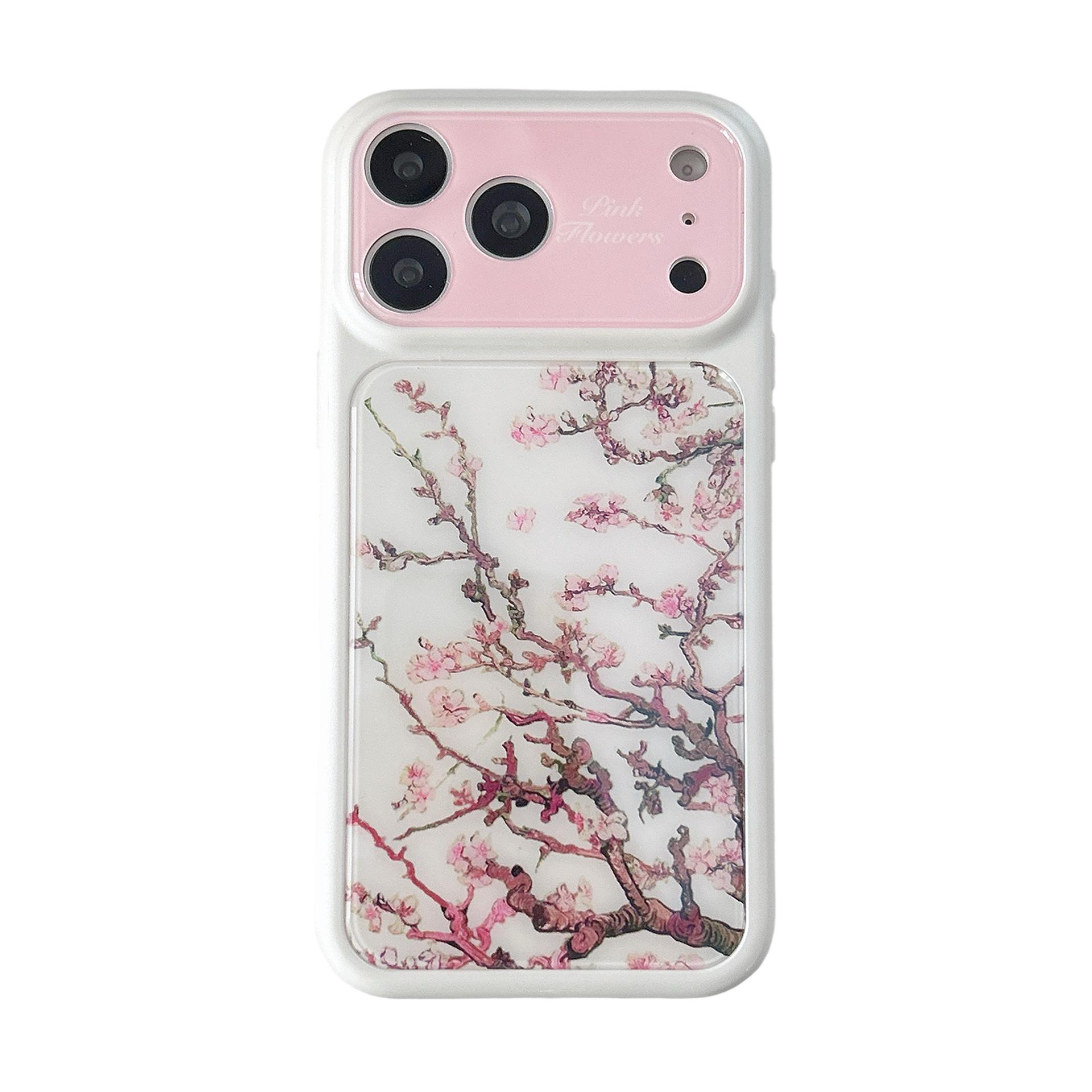 

Розовый чехол с цветами сливы для iPhone 15 Pro, 16 Pro и 17 Pro Max 16 Pro