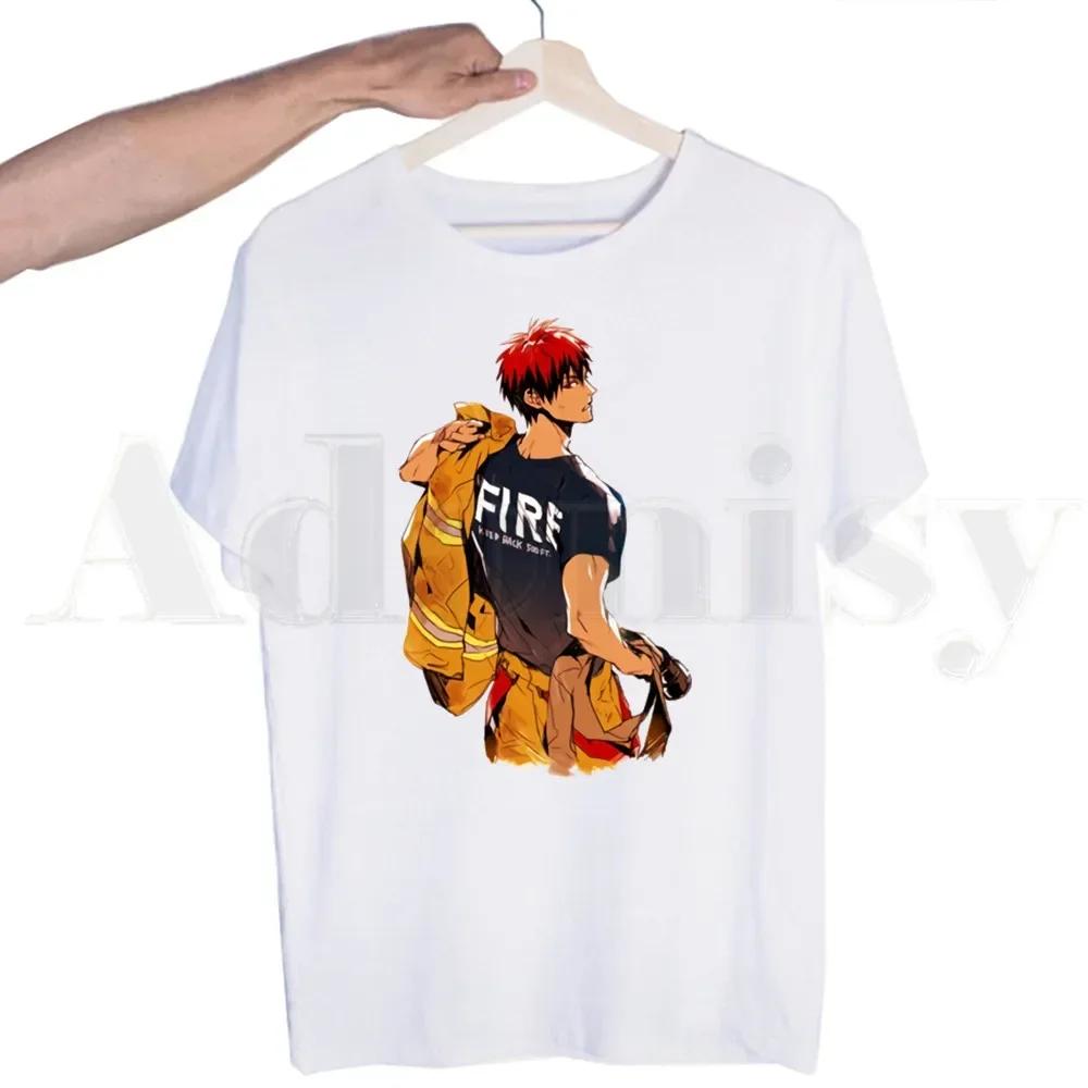 Koszykówka Gorąca Japońska Kuroko No Basket Anime T-shirt dla Mężczyzn Krótki Rękaw Męskie Topy T-shirt dla Mężczyzn Biały T-shirt Damskie Koszulki