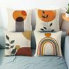 Abstract Minimalist Line Geometric Round Printed Pillowcase Bohemian Home Room Decoration Living Room Sofa Cushion Cover