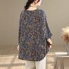 DIMANAF Plus Size New T-Shirt Women Flower Print Loose Casual O-Neck Lady Tops Tees Shirts Oversize Summer 2026
