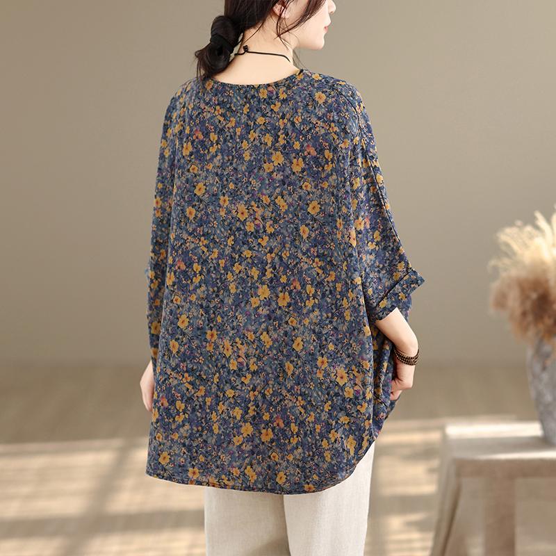 DIMANAF Plus Size New T-Shirt Women Flower Print Loose Casual O-Neck Lady Tops Tees Shirts Oversize Summer 2026